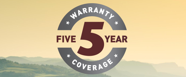 5 Year Warranty Coverage
