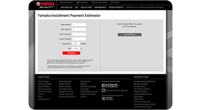 Realize Your Adventure - Purchase Tools - Estimate Payment